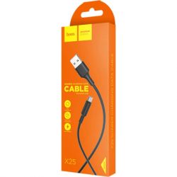 Дата кабель USB 2.0 AM to Micro 5P 1.0m 2A PVC X25 black HOCO (6957531080121) - Картинка 4