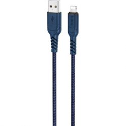   USB 2.0 AM to Lightning 1.0m 2.4A nylon X59 blue HOCO (6931474744883)