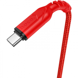 Дата кабель USB 2.0 AM to USB-C 1.0m 3A nylon X59 red HOCO (6931474744937) - Картинка 2