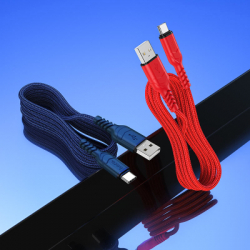 Дата кабель USB 2.0 AM to USB-C 1.0m 3A nylon X59 red HOCO (6931474744937) - Картинка 4