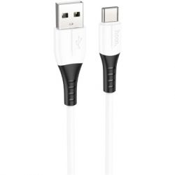 Дата кабель USB 2.0 AM to USB-C 1.0m 3A silicone X82 white HOCO (6931474768582) - Картинка 2