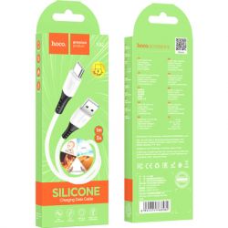 Дата кабель USB 2.0 AM to USB-C 1.0m 3A silicone X82 white HOCO (6931474768582) - Картинка 3