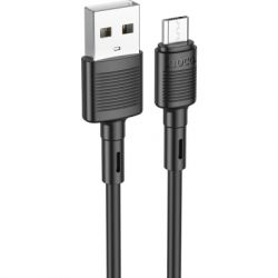 Дата кабель USB 2.0 AM to Micro 5P 1.0m 2.4A PVC X83 black HOCO (6931474770882) - Картинка 2