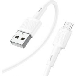   USB 2.0 AM to Micro 5P 1.0m 2.4A PVC X83 white HOCO (6931474770899)