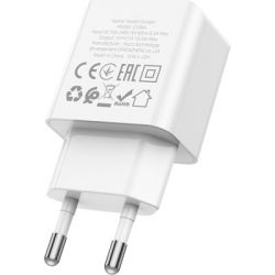 Зарядное устройство HOCO C106A Leisure USB 10.5W White (6931474783882) - Картинка 2