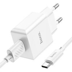 Зарядное устройство HOCO C106A Leisure USB + cable USB to USB-C 10.5W White (6931474783912) - Картинка 4