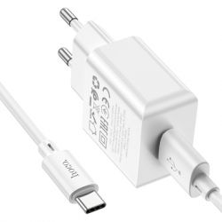 Зарядное устройство HOCO C106A Leisure USB + cable USB to USB-C 10.5W White (6931474783912) - Картинка 6