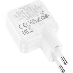�������� ������� HOCO C111A Lucky 1xUSB-C PD30W + 1xUSB QC3.0 White (6931474790866) - �������� 3