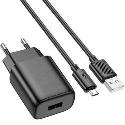   HOCO C134A Solid USB + cable USB to Micro 5P Black (6942007621335) -  2
