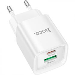 �������� ������� HOCO C147A Charm 1xUSB-C PD20W + 1xUSB QC3.0 White (6942007630276) - �������� 2
