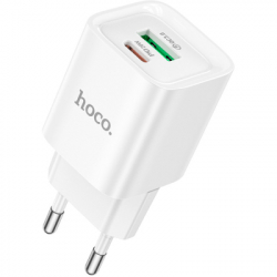 �������� ������� HOCO C147A Charm 1xUSB-C PD20W + 1xUSB QC3.0 White (6942007630276)