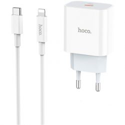 �������� ���������� HOCO C76A Plus Speed Source USB-C PD20W + cable USB-C to Lightning White (6931474746924)