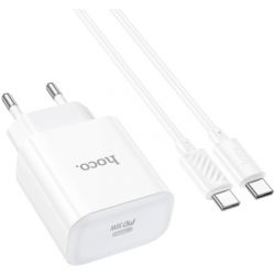 �������� ������� HOCO C76A Pro Majestic USB-C PD30W + cable USB-C to USB-C White (6942007616324) - �������� 2