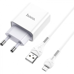 Зарядное устройство HOCO C81A Asombroso USB + cable Micro 5P 10.5W White (6931474727954) - Картинка 2