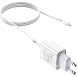 Зарядное устройство HOCO C81A Asombroso USB + cable Micro 5P 10.5W White (6931474727954) - Картинка 4