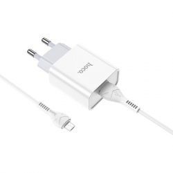 Зарядное устройство HOCO C81A Asombroso USB + cable Micro 5P 10.5W White (6931474727954) - Картинка 5