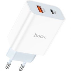 �������� ������� HOCO C97A 1xUSB-C PD20W + 1xUSB QC3.0 White (6931474766076) - �������� 2