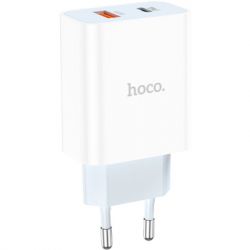 �������� ���������� HOCO C97A 1xUSB-C PD20W + 1xUSB QC3.0 White (6931474766076)