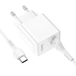   HOCO C98A Proton USB QC3.0 + cable USB to USB-C White (6931474766878) -  5