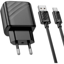 �������� ������� HOCO CS21A Rich USB QC3.0 + cable USB to USB-C Black (6942007609906) - �������� 3