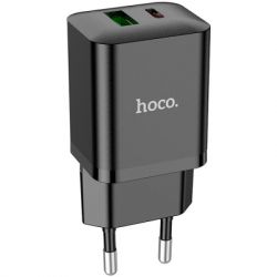   HOCO N28 Founder 1xUSB-C PD20W + 1xUSB QC3.0 Black (6931474783509) -  3