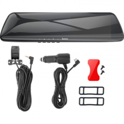 ���������������� HOCO DV4 4.5-inch rearview mirror driving recorder dual-channel Black (6942007616782) - �������� 5