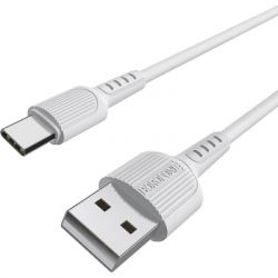 Дата кабель USB 2.0 AM to USB-C 1.0m 2A PVC BX16 white BOROFONE (6957531099468) - Картинка 3
