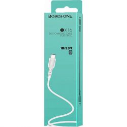 Дата кабель USB 2.0 AM to USB-C 1.0m 2A PVC BX16 white BOROFONE (6957531099468) - Картинка 4