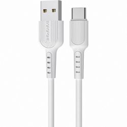   USB 2.0 AM to USB-C 1.0m 2A PVC BX16 white BOROFONE (6957531099468)