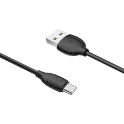 Дата кабель USB 2.0 AM to USB-C 1.0m 3A PVC BX19 black BOROFONE (6931474701794) - Картинка 2