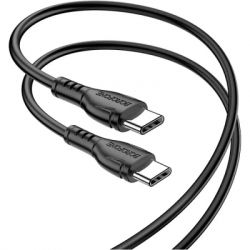 Дата кабель USB-C to USB-C 1.0m 60W Triumph BX51 black BOROFONE (6931474751669) - Картинка 2