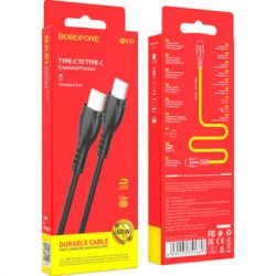 Дата кабель USB-C to USB-C 1.0m 60W Triumph BX51 black BOROFONE (6931474751669) - Картинка 5