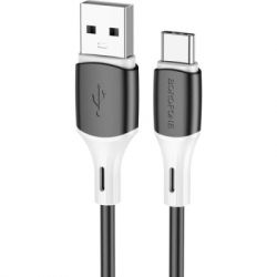 ���� ������ USB 2.0 AM to USB-C 1.0m 3A silicone BX79 black BOROFONE (6974443384789)