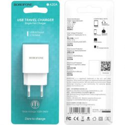 �������� ���������� BOROFONE BA20A Sharp USB 10.5W White (6931474700681) - �������� 4