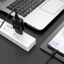 Зарядное устройство BOROFONE BA20A Sharp USB + cable USB to Micro 5P 10.5W Black (6931474702135) - Картинка 8