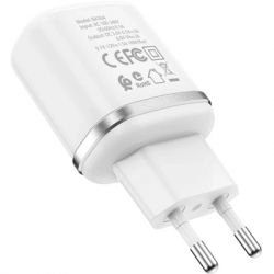 Зарядное устройство BOROFONE BA36A High Speed USB QC3.0 + cable USB to USB-C 18W White (6931474715975) - Картинка 2
