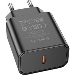 Зарядний пристрій BOROFONE BA71A Power USB-C PD20W Black (6974443387957) - Картинка 2