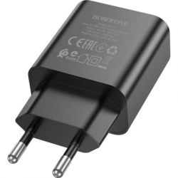 Зарядний пристрій BOROFONE BA71A Power USB-C PD20W Black (6974443387957) - Картинка 3