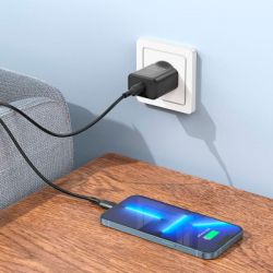 Зарядний пристрій BOROFONE BA71A Power USB-C PD20W Black (6974443387957) - Картинка 5