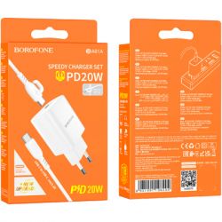 �������� ������� BOROFONE BA81A USB-C PD20W + cable USB-C to USB-C White (6941991108204) - �������� 7