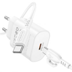 Зарядний пристрій BOROFONE BA82A Platinum USB-C PD25W + cable USB-C to USB-C White (6941991112270) - Картинка 5