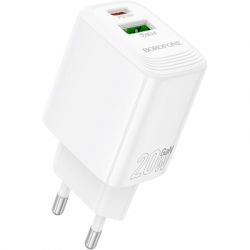 �������� ���������� BOROFONE BN27 Fuente 1xUSB-C PD20W + 1xUSB QC3.0 White (6941991120268)