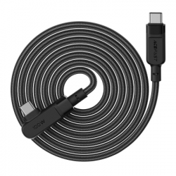Дата кабель USB-C to USB-C 2.0m 5A 100W nylon C5-03 black Acefast (6974316281016) - Картинка 3