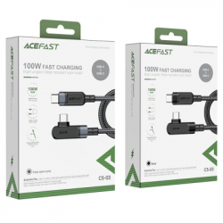 Дата кабель USB-C to USB-C 2.0m 5A 100W nylon C5-03 black Acefast (6974316281016) - Картинка 4