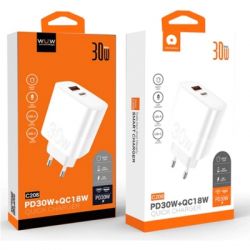 �������� ������� WUW C208 1xUSB-C PD30W + 1xUSB QC3.0 18W White (6972573333417) - �������� 2