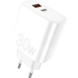 �������� ������� WUW C208 1xUSB-C PD30W + 1xUSB QC3.0 18W White (6972573333417)