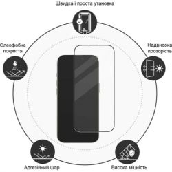 Стекло защитное Drobak Xiaomi Redmi A3 Black Frame A+ (383889) - Картинка 4