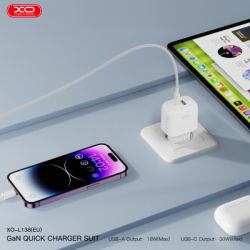 �������� ������� XO L138 48W USB-C PD30W + USB-A QC18W White (L138_White) - �������� 4