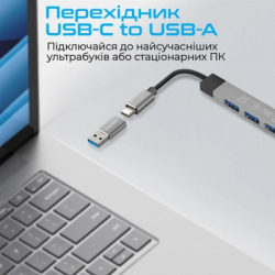 ������������ Promate USB-C 4-in-1 ����� Promate litehub-4.grey (litehub-4.grey) - �������� 4