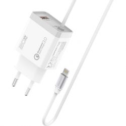 �������� ������� Promate 20W PD Lightning + USB QC3.0 (icharge-pdqc3.white)